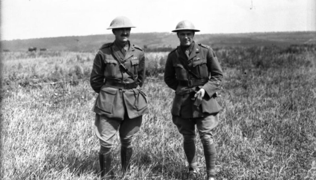 119_Lieut.-Col. C.M. Edwards, D.S.O., and Maj. T.W. MacDowell, V.C., D.S.O., 38th Battalion.